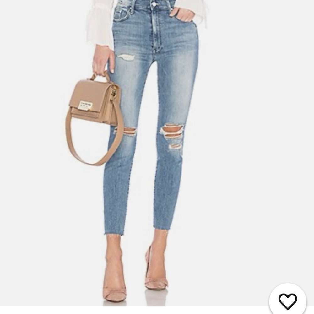 MOTHER
The Swooner High Waist Ankle Fray
Cigarette Jeans